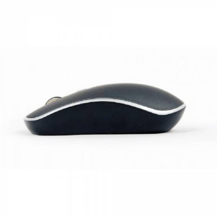 Mouse Optic Gembird MUSW-4B-06-BS, USB Wireless, Black-Silver