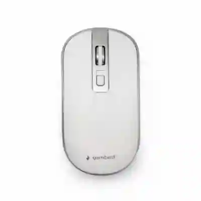 Mouse Optic Gembird MUSW-4B-06-WS, USB Wireless, White-Silver