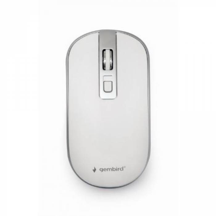 Mouse Optic Gembird MUSW-4B-06-WS, USB Wireless, White-Silver