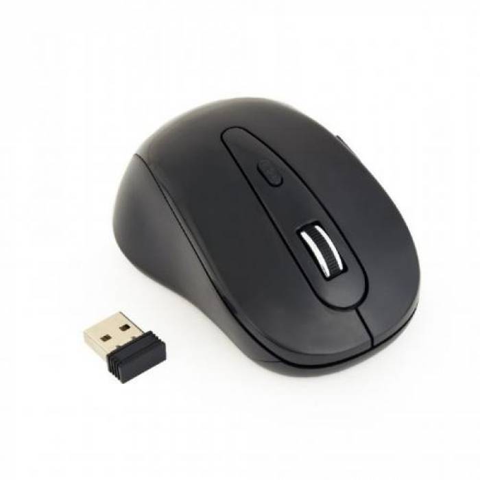 Mouse Optic Gembird MUSW-6B-01, USB Wireless, Black