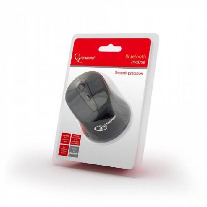 Mouse Optic Gembird MUSWB2, Bluetooth, Black-Grey
