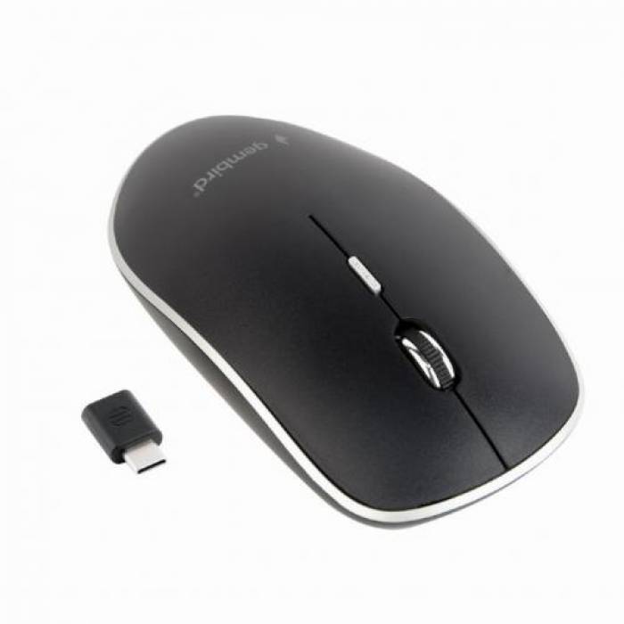 Mouse Optic Gembrid MUSW-4BSC-01, USB Wireless, Black
