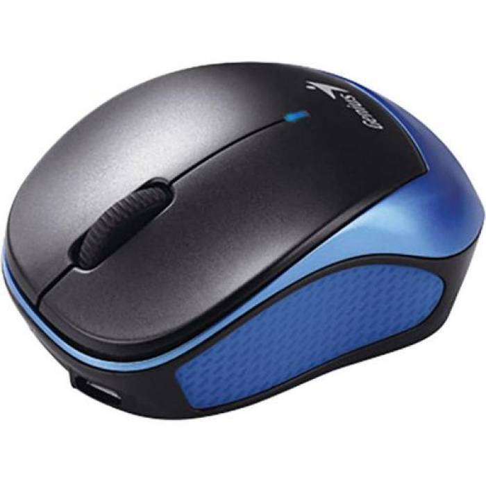 Mouse Optic Genius Micro Traveler 9000R, USB Wireless, Black-Blue