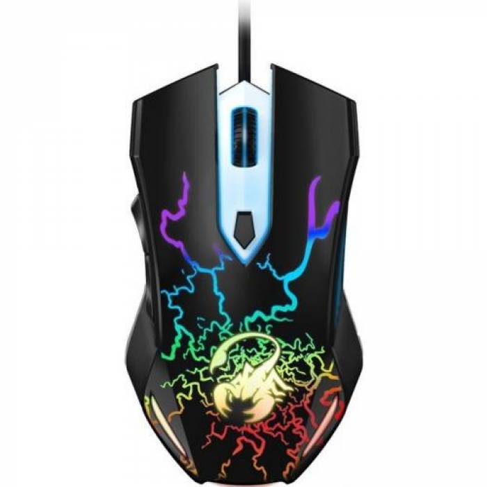 Mouse Optic Genius Scorpion Spear, RGB LED, USB, Black