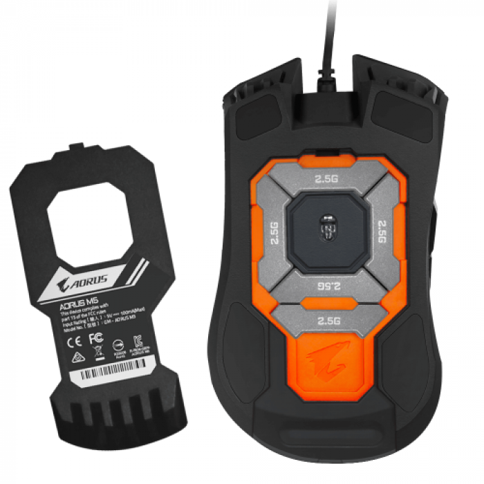 Mouse Optic Gigabyte AORUS M5, RGB LED, USB, Black