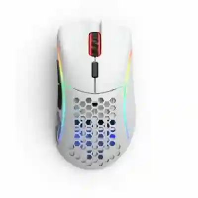 Mouse Optic Glorious Model D, RGB LED, USB Wireless, White