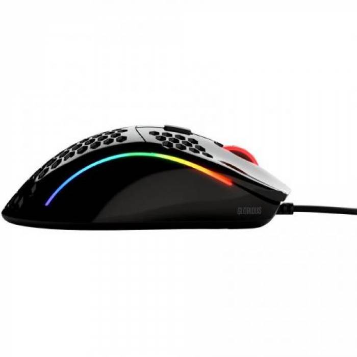 Mouse Optic Glorious PC Gaming Race Glorious Model D Minus, USB, Glossy Black