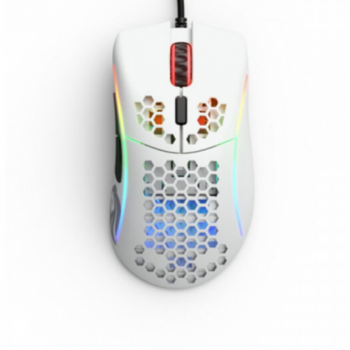 Mouse Optic Glorious PC Gaming Race Glorious Model D Minus, USB, Matte White