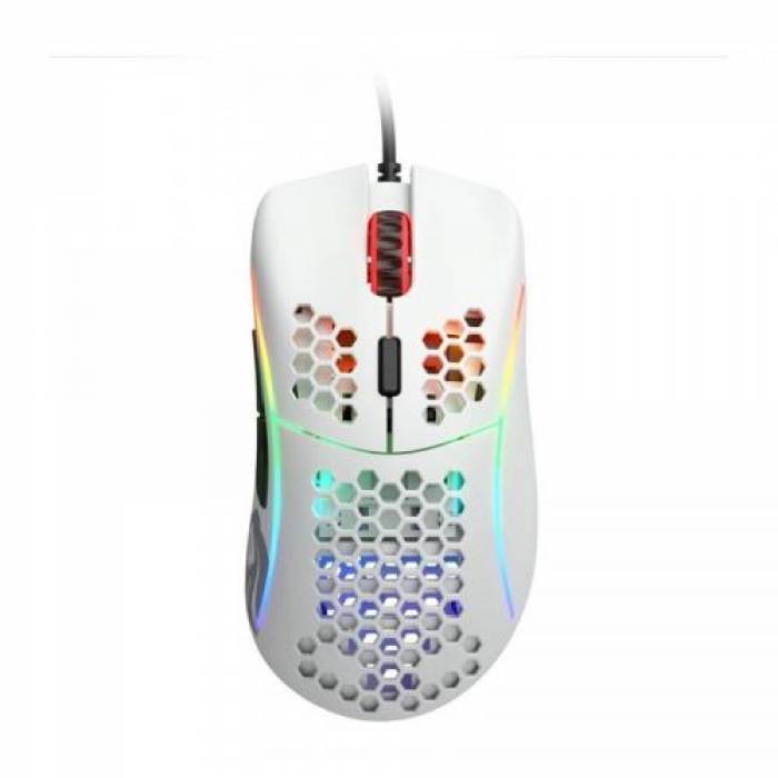 Mouse Optic Glorious PC Gaming Race Glorious Model D, USB, Matte White