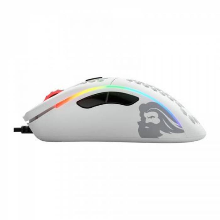 Mouse Optic Glorious PC Gaming Race Glorious Model D, USB, Matte White