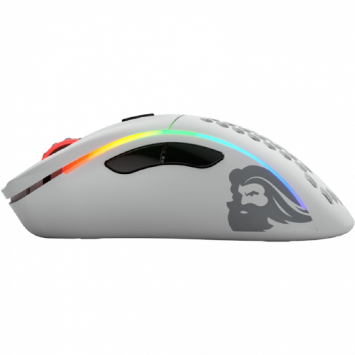 Mouse Optic Glorious PC Gaming Race Glorious Model D Wireless, USB, Matte White