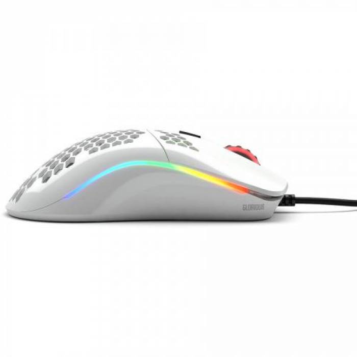 Mouse Optic Glorious PC Gaming Race Glorious Model O Minus, USB, Glossy White