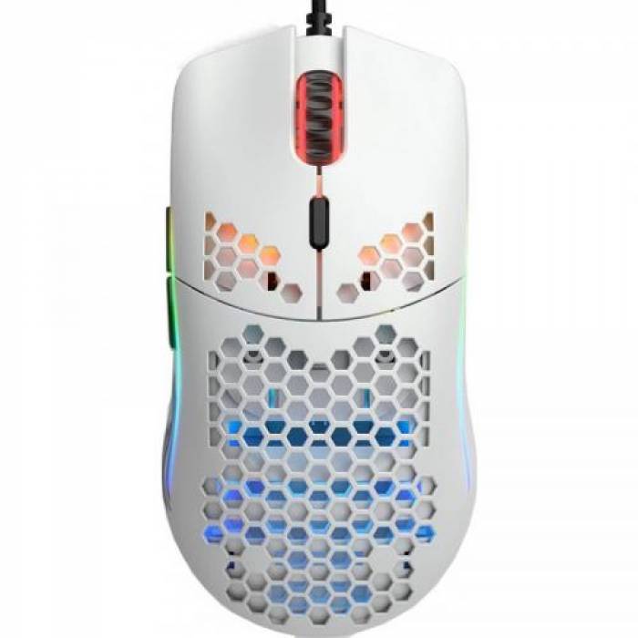 Mouse Optic Glorious PC Gaming Race Glorious Model O Minus, USB, Matte White