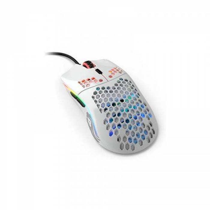 Mouse Optic Glorious PC Gaming Race Glorious Model O, USB, Glossy White