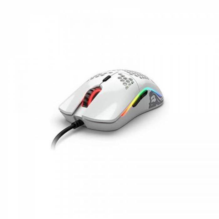 Mouse Optic Glorious PC Gaming Race Glorious Model O, USB, Glossy White