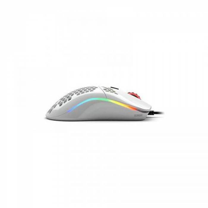 Mouse Optic Glorious PC Gaming Race Glorious Model O, USB, Glossy White