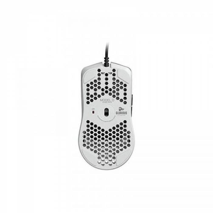 Mouse Optic Glorious PC Gaming Race Glorious Model O, USB, Glossy White