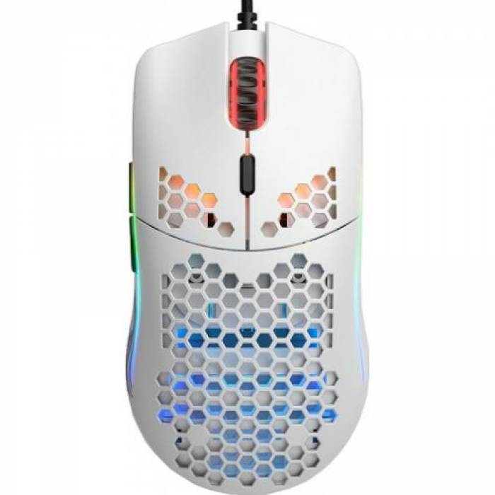 Mouse Optic Glorious PC Gaming Race Glorious Model O, USB, Matte White