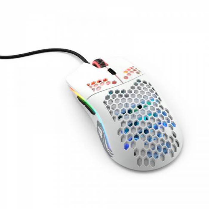 Mouse Optic Glorious PC Gaming Race Glorious Model O, USB, Matte White