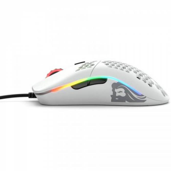 Mouse Optic Glorious PC Gaming Race Glorious Model O, USB, Matte White