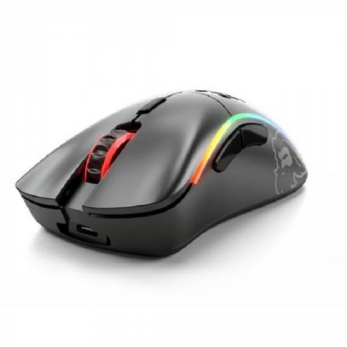 Mouse Optic Glorious PC Gaming Race Model D, RGB LED, USB Wireless, Black