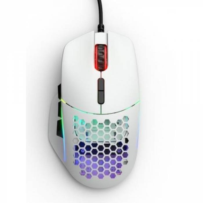 Mouse Optic Glorious PC Gaming Race Model I, RGB LED, USB, White