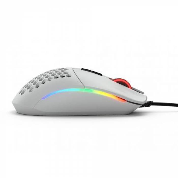Mouse Optic Glorious PC Gaming Race Model I, RGB LED, USB, White