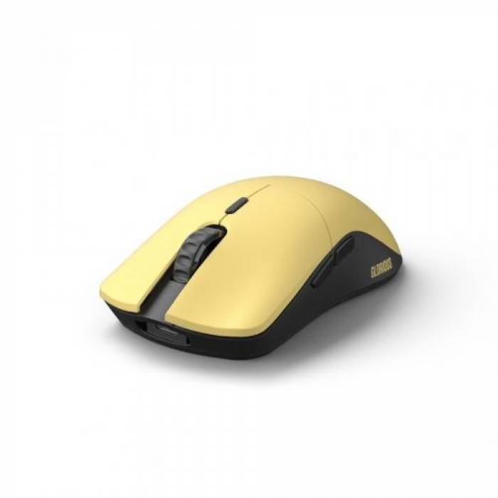 Mouse Optic Glorious PC Gaming Race Model O PRO, USB Wireless, Golden Panda