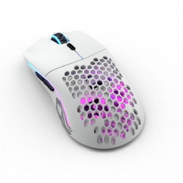 Mouse Optic Glorious PC Gaming Race Model O, USB Wireless, White