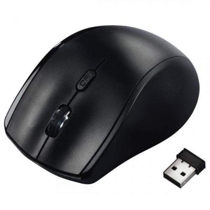 Mouse Optic Hama Riano, USB Wireless, Black