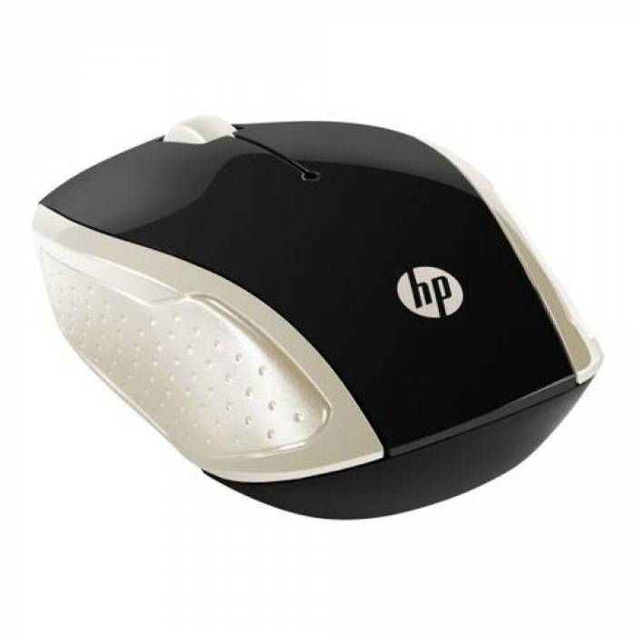 Mouse Optic HP 200, USB Wireless, Black-Gold