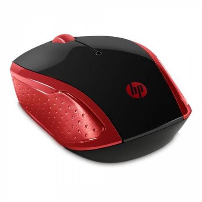 Mouse Optic HP 200, USB Wireless, Black-Red