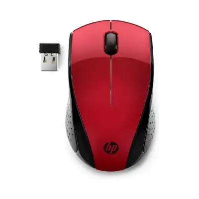 Mouse Optic HP 220, USB Wireless, Red-Black