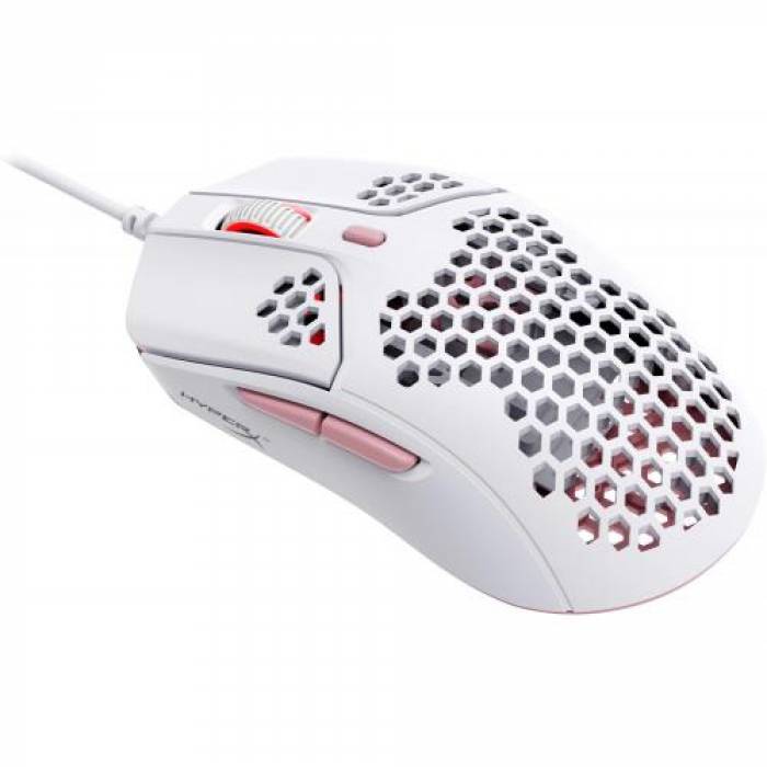 Mouse Optic HP HyperX Pulsefire Haste, USB, White-Pink