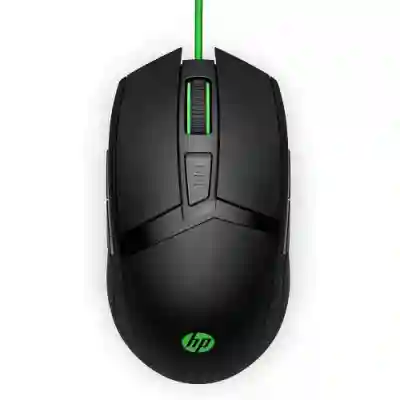 Mouse optic HP Pavilion 300, USB, Black-Green