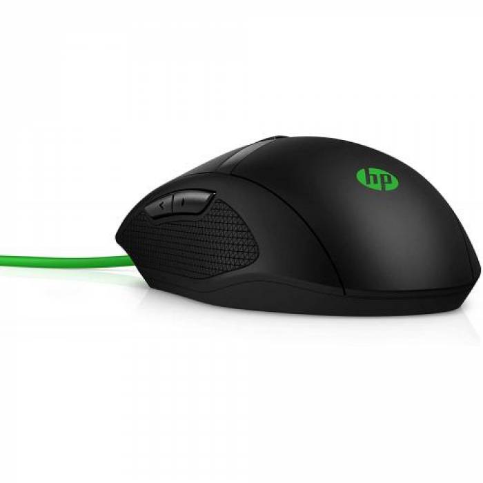 Mouse optic HP Pavilion 300, USB, Black-Green