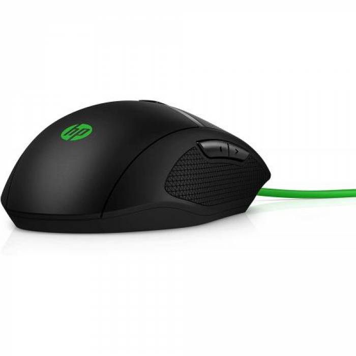 Mouse optic HP Pavilion 300, USB, Black-Green