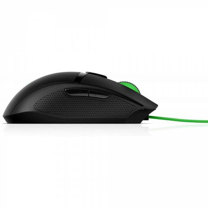 Mouse optic HP Pavilion 300, USB, Black-Green