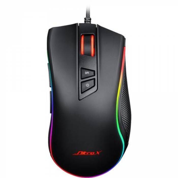 Mouse Optic Inter-Tech GT-300+, RGB LED, USB, Black