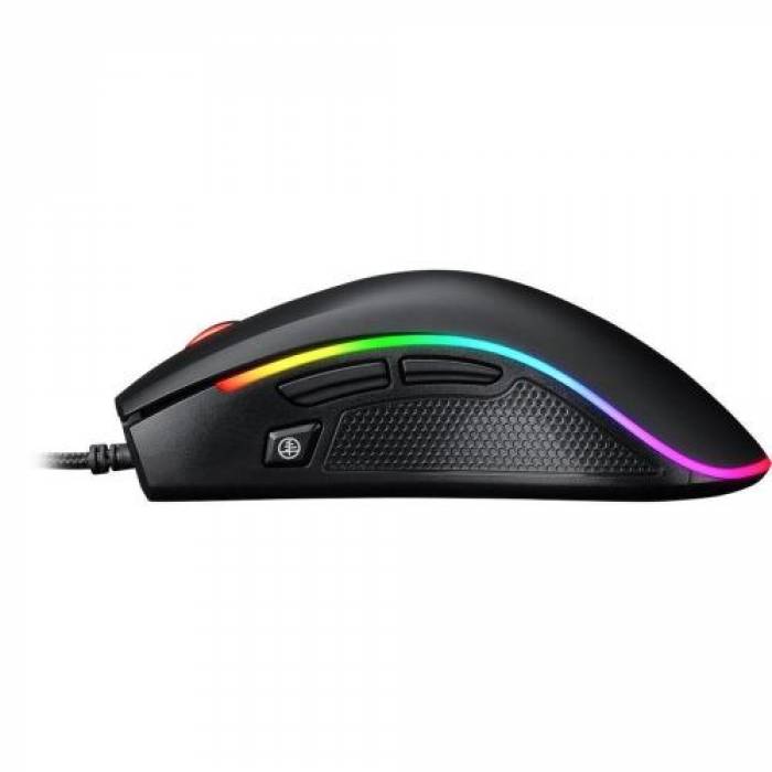 Mouse Optic Inter-Tech GT-300+, RGB LED, USB, Black