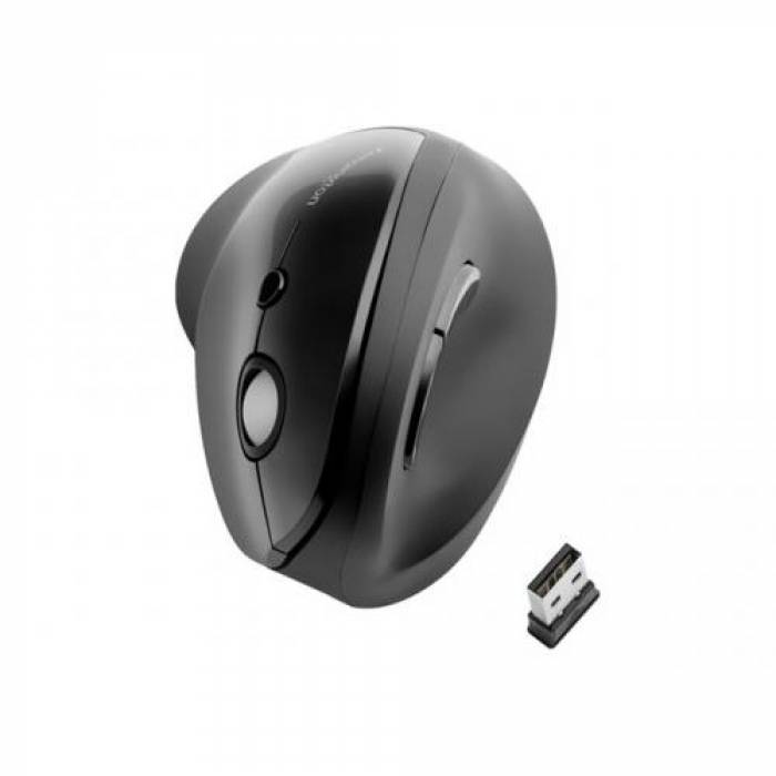 Mouse Optic Kensington Pro Fit Ergo Vertical, USB Wireless, Black