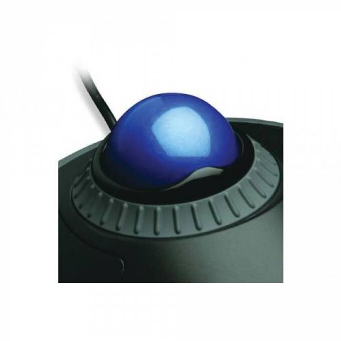 Mouse optic Kensington Trackball cu Scroll Ring, USB, Black