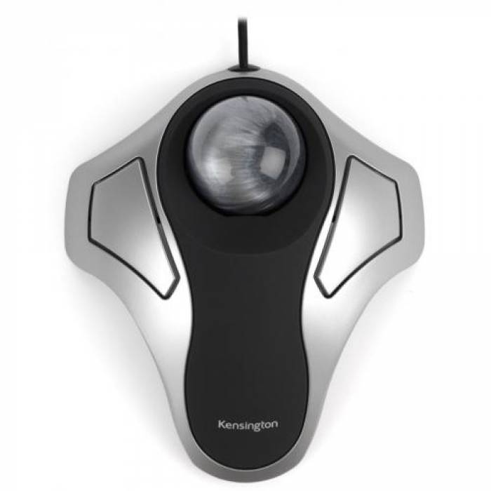Mouse Optic Kensington Trackball Orbit, USB + PS/2, Black-Silver