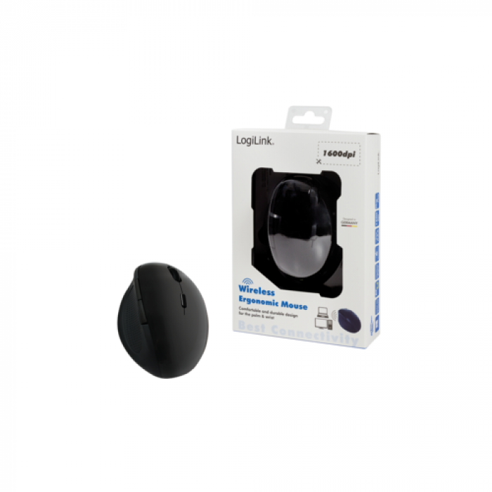 Mouse Optic Logilink, Bluetooth, Black