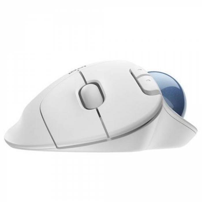 Mouse Optic Logitech ERGO M575 Trackball, USB Wireless/Bluetooth, Off-white