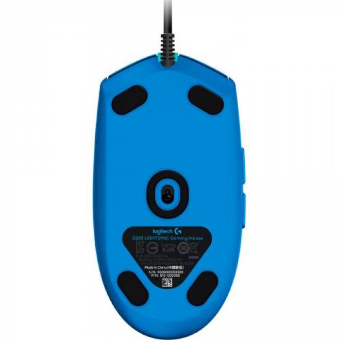 Mouse Optic Logitech G203, USB, Blue