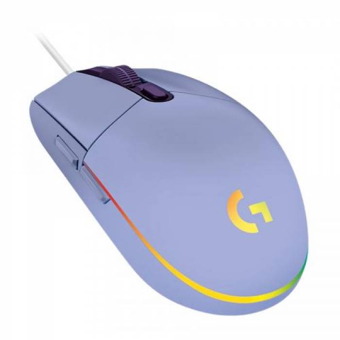 Mouse Optic Logitech G203, USB, Lilac