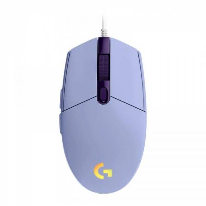 Mouse Optic Logitech G203, USB, Lilac