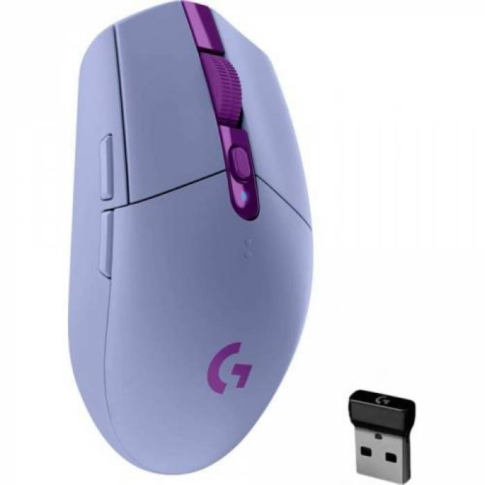 Mouse Optic Logitech G305 Lightspeed, USB Wireless, Lilac