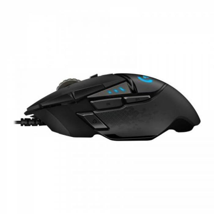 Mouse Optic Logitech G502 HERO, RGB LED, USB, Black